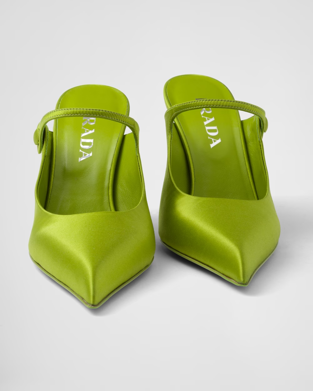 Satin high-heeled mules